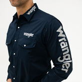 Camisa Wrangler Bordada Logo Marino 149